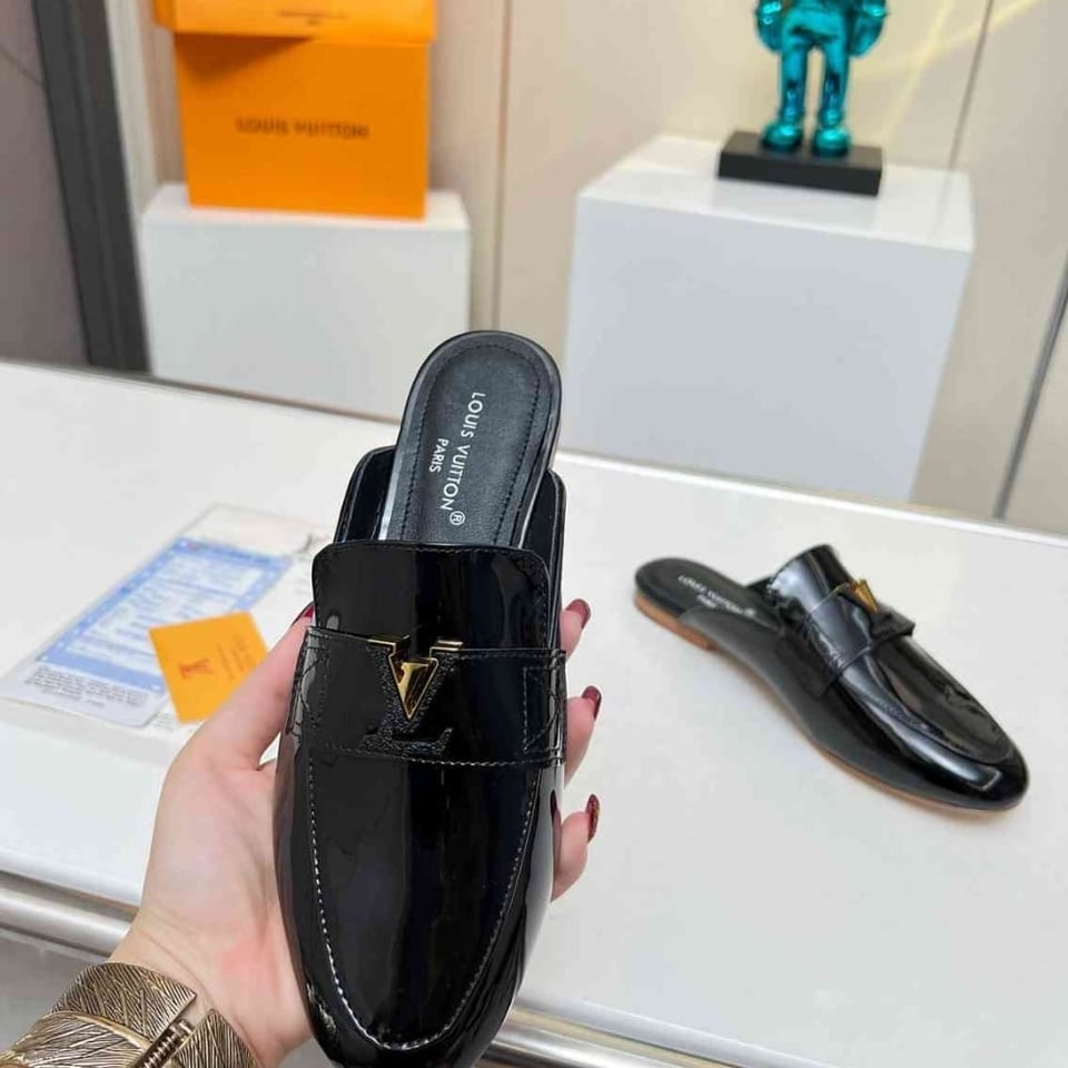 Louis Vuitton Mare Open Back Loafer Noir 1Ach5W view 6