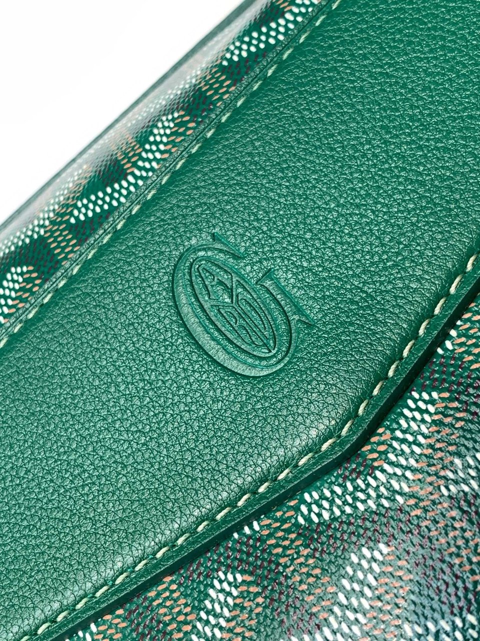 Goyard Cisalpin Document Case 39 Cm Green Goyardine Canvas And Calfskin view 7