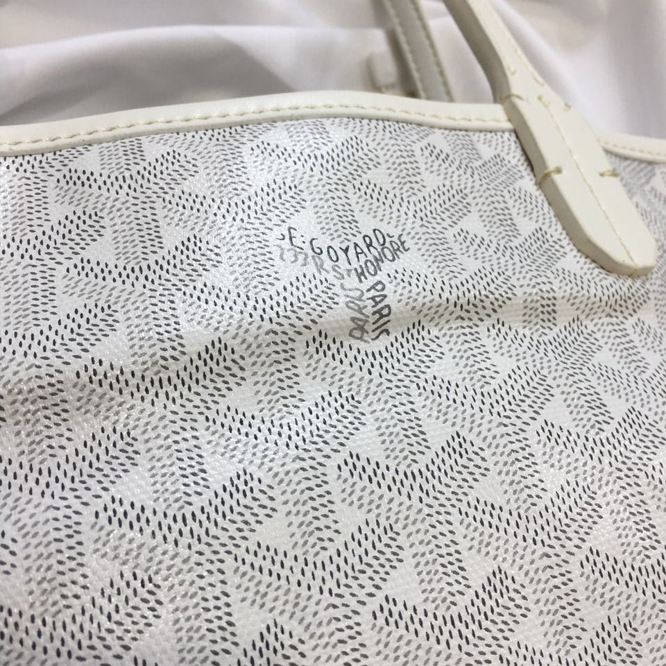 Goyard Anjou Mini Bag 20cm White Canvas view 3