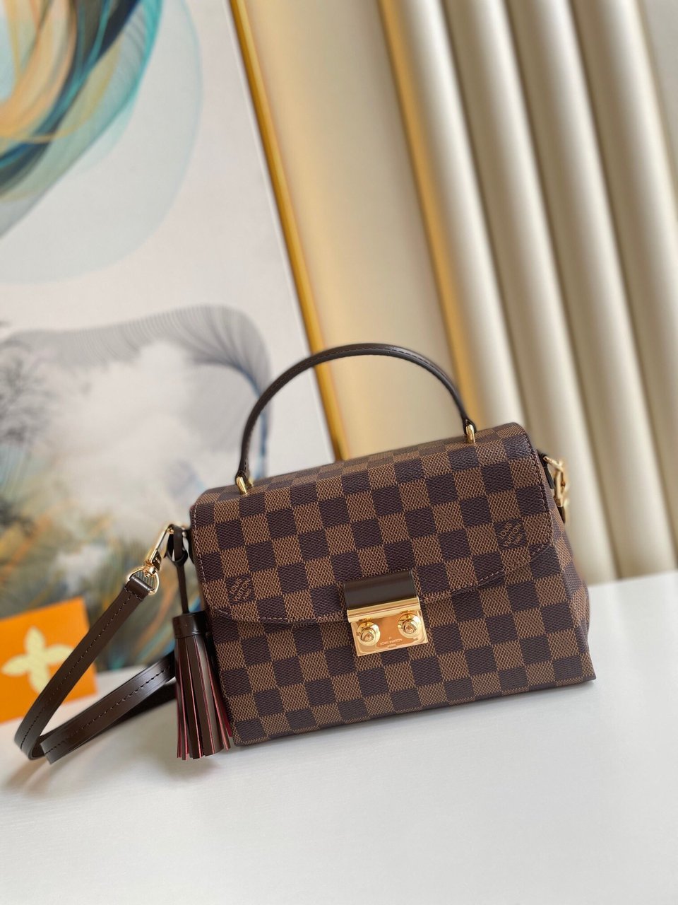 Louis Vuitton Damier Ebene Croisette 25Cm N53000 view 6