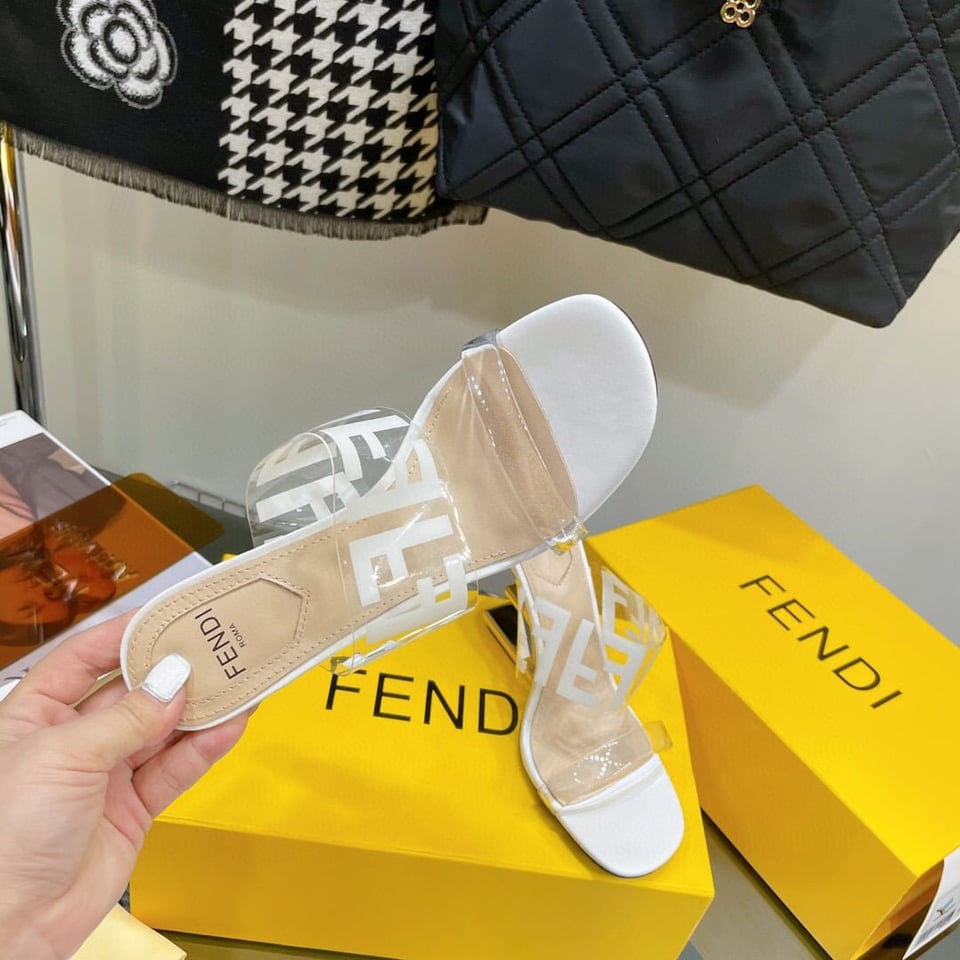 Fendi First Ff Transparent Plastic Handle White view 6