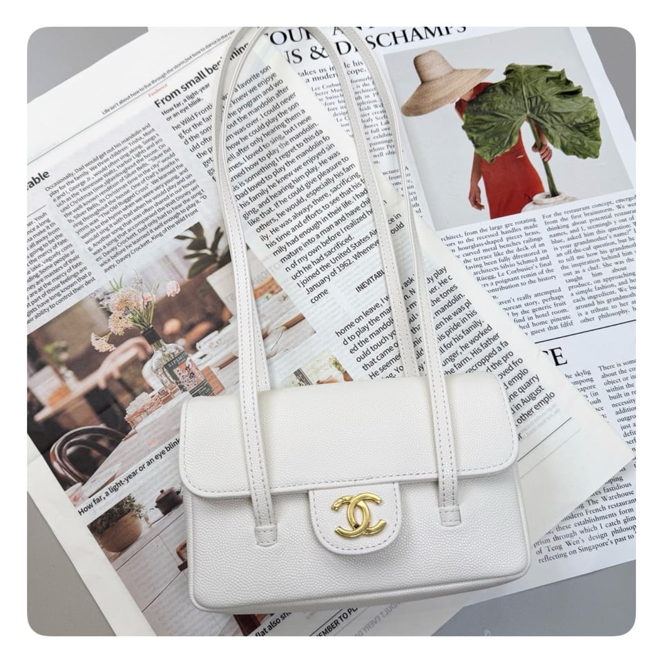 Chanel Clutch White Bag 17cm/6.7in view 2