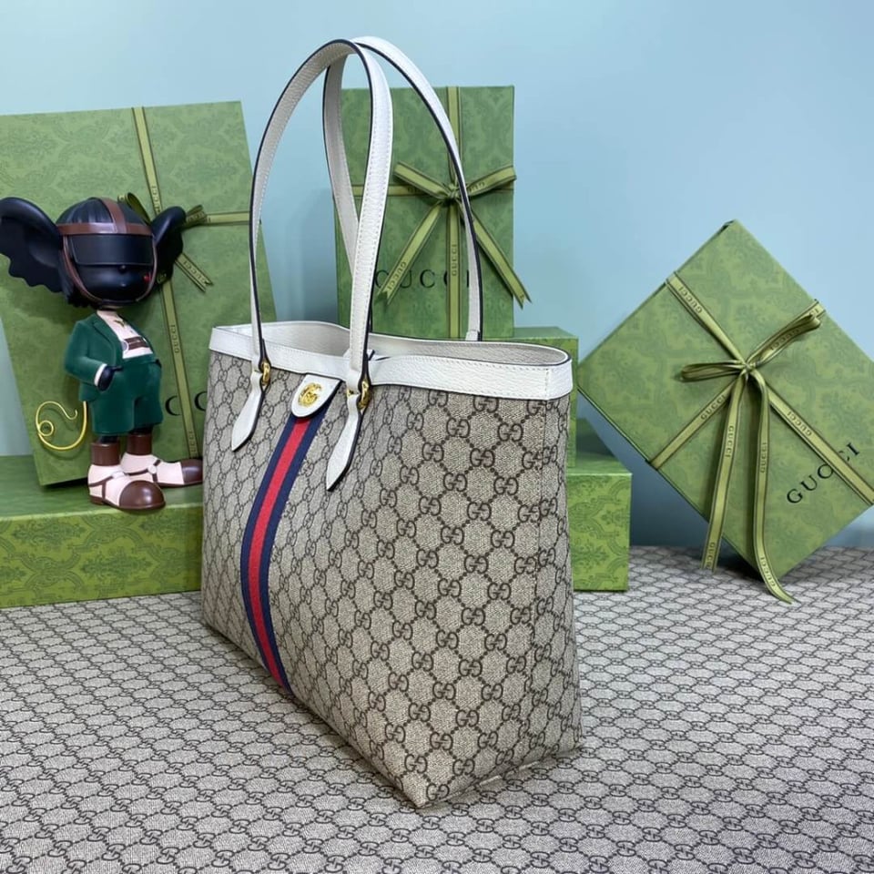 Gucci Ophidia GG Medium Tote White view 5