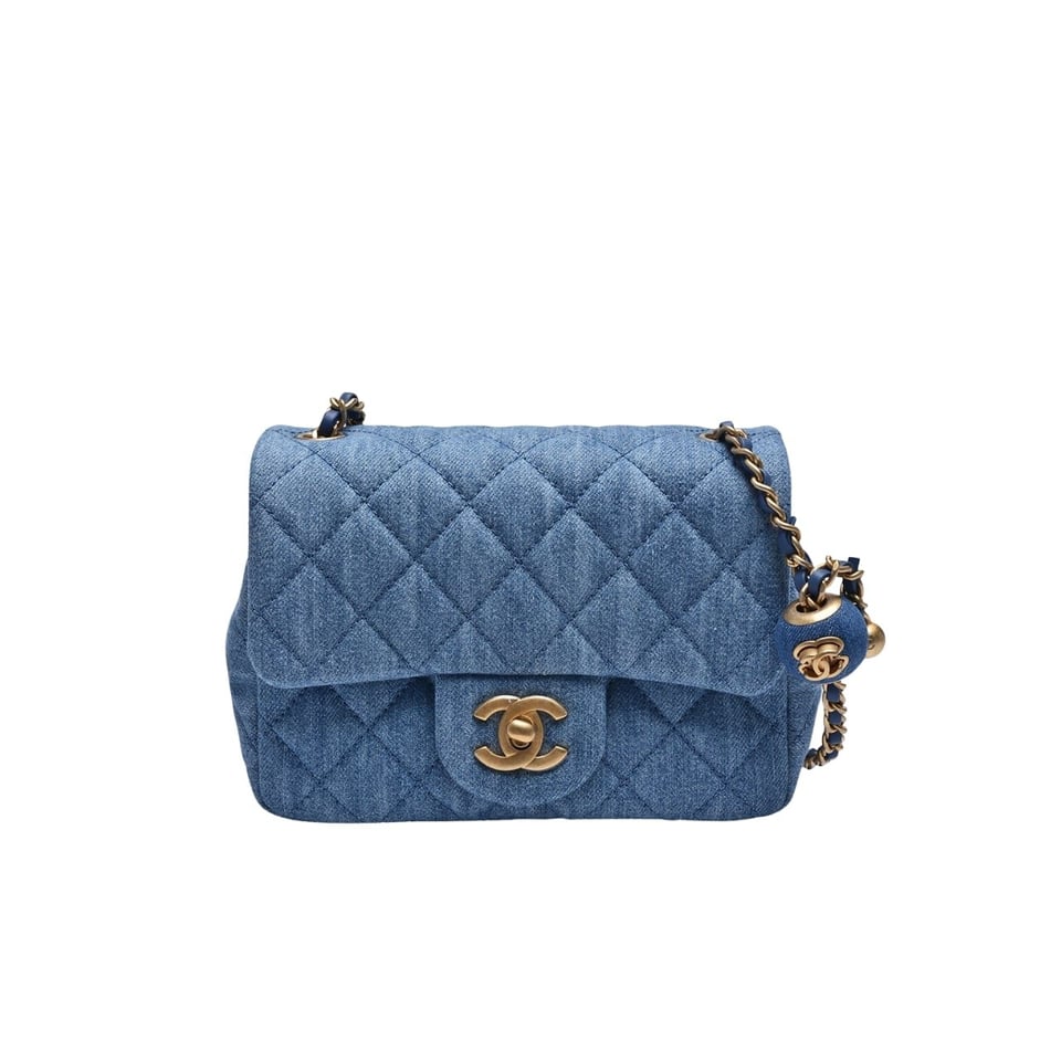 Chanel Mini Denim Rectangular Crush Ghw 17Cm/6.7in view 2
