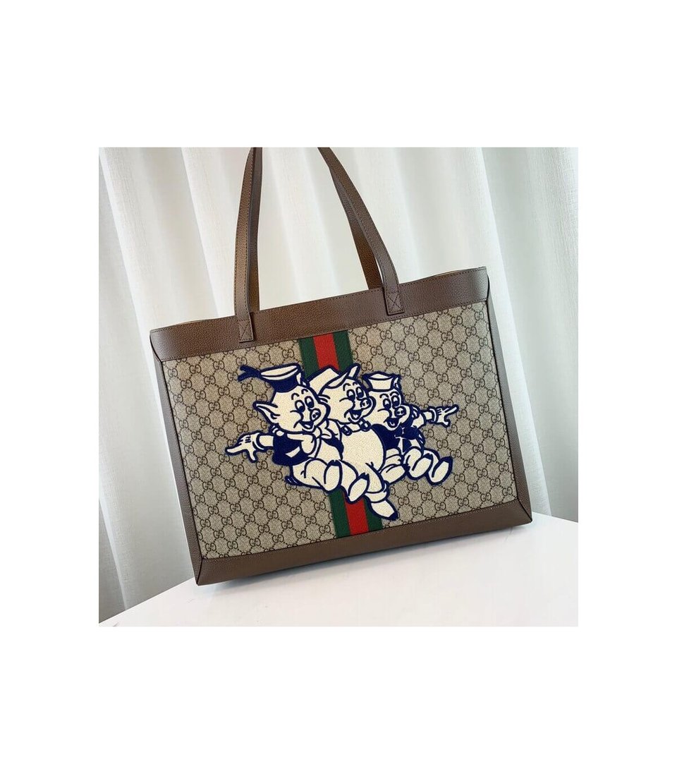 Gucci Ophidia GG Tote with Three Little Pigs 44cm view 12