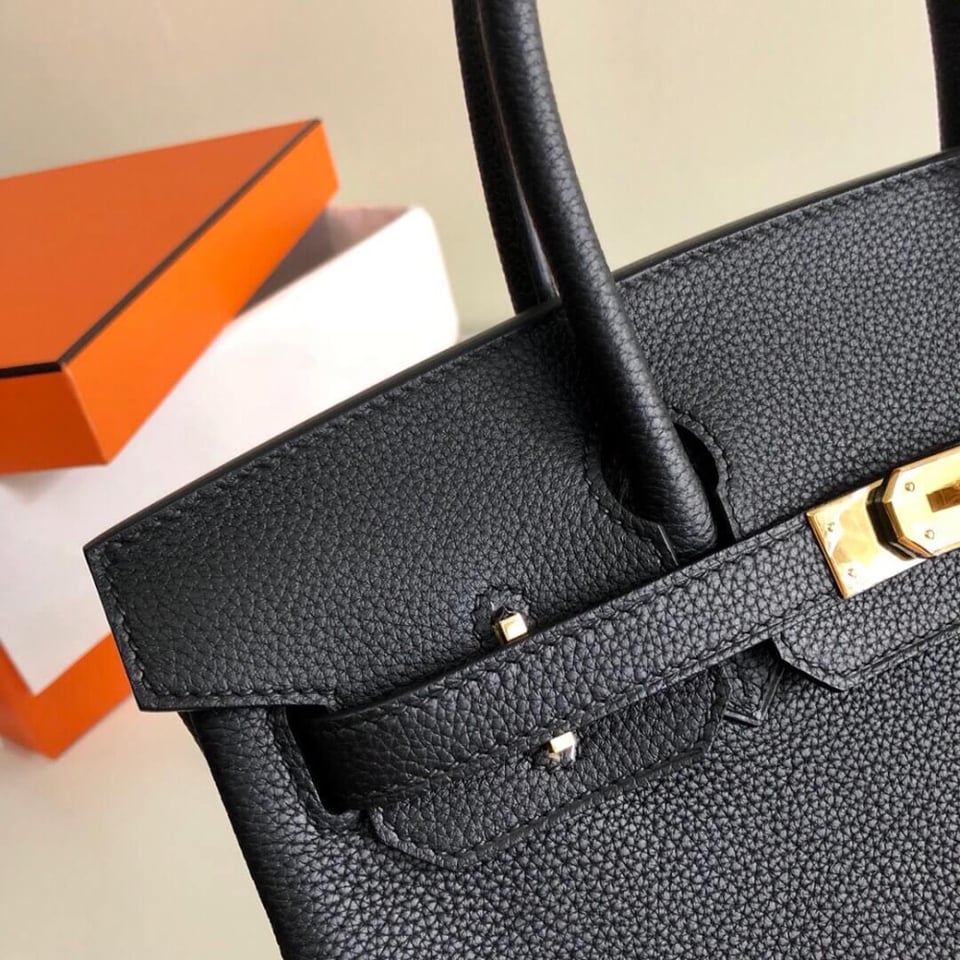 Hermes Black Togo Leather Birkin 30 view 6