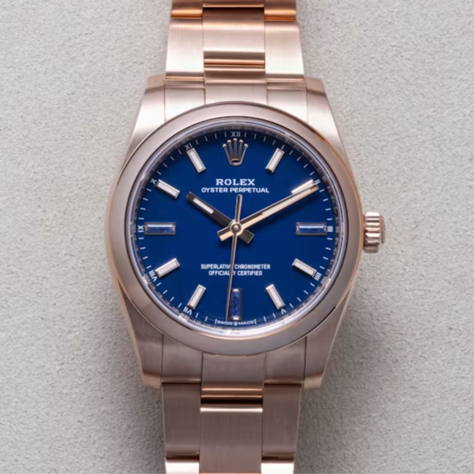 [Superclone] Rolex Oyster Perpetual 34mm Blue Stone Dial Oyster 124205 view 2