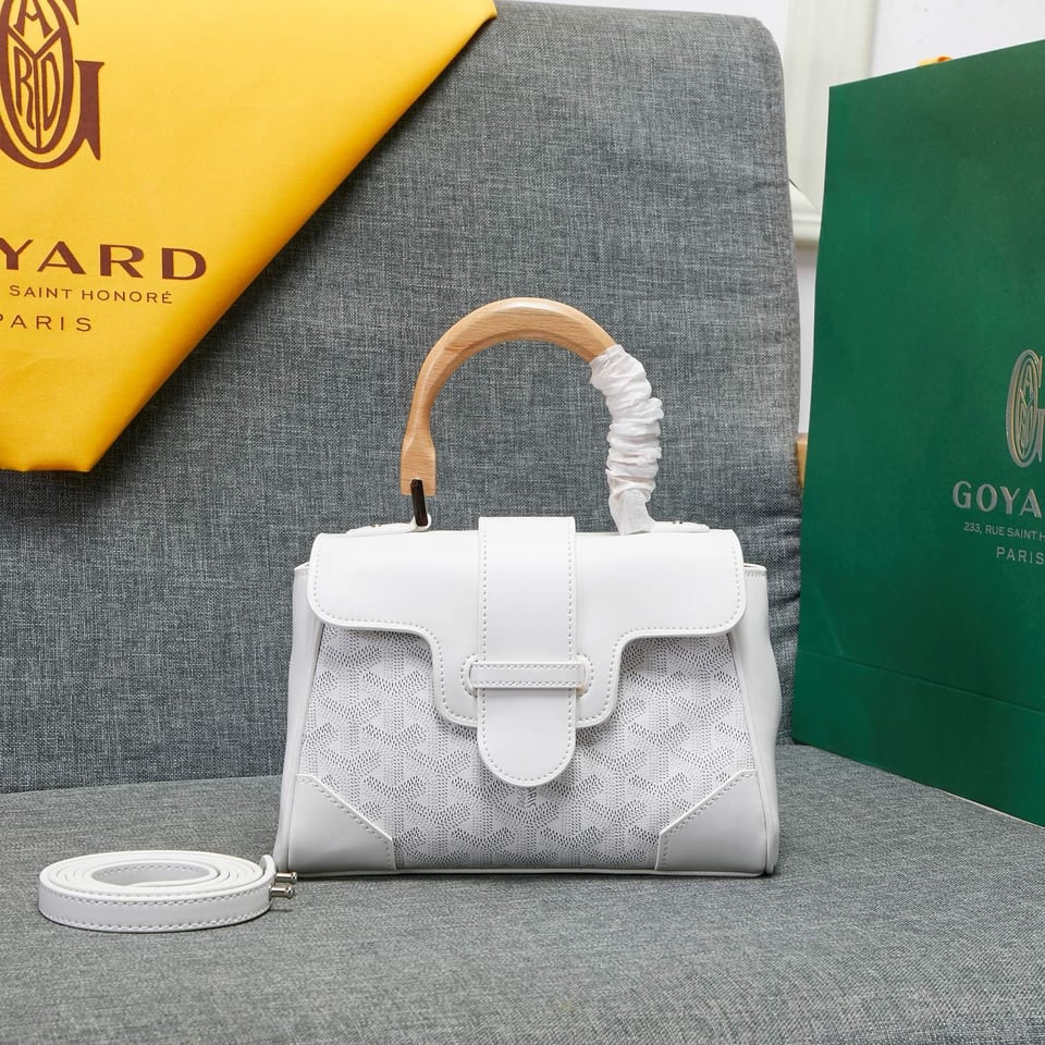Goyard Saigon Souple Mini Bag White Canvas 20cm view 3