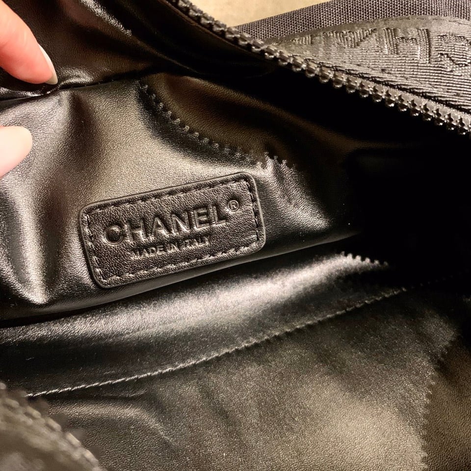Chanel Sport Line Clutch Bag 26 Black Canvas view 6