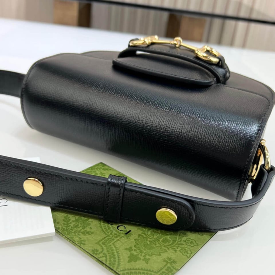 Gucci Leather Horsebit 1955 Mini Rounded Bag view 12