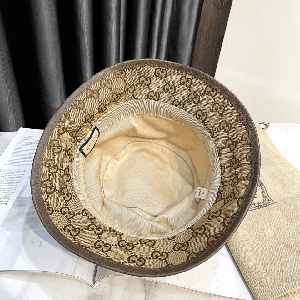 Gucci GG Canvas Bucket Hat Beige Brown view 6