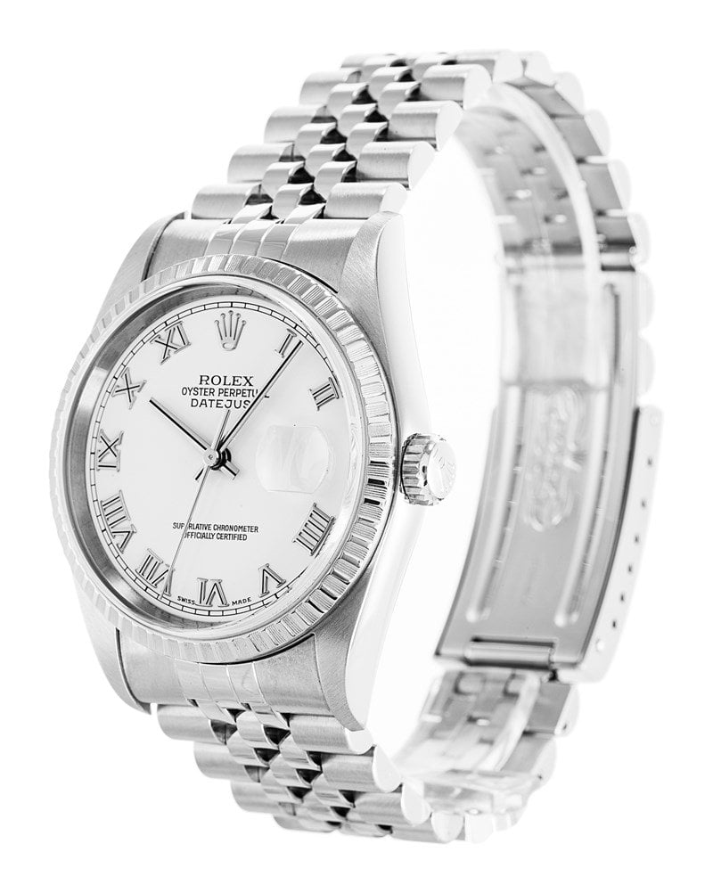 Rolex Datejust 36mm White Dial 16220-2 view 3