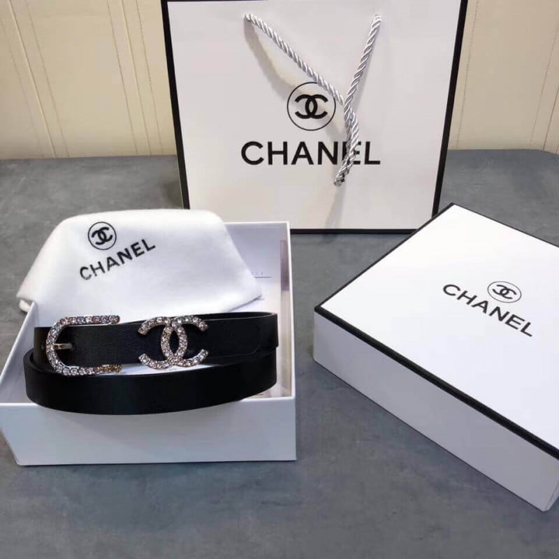 Chanel Double C Strass Buckle 20mm Belt AA6800 view 8