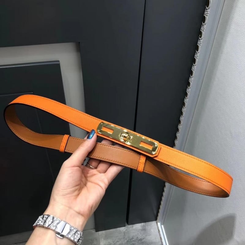 Hermes O’Kelly 24 Belt H07960 Orange view 5