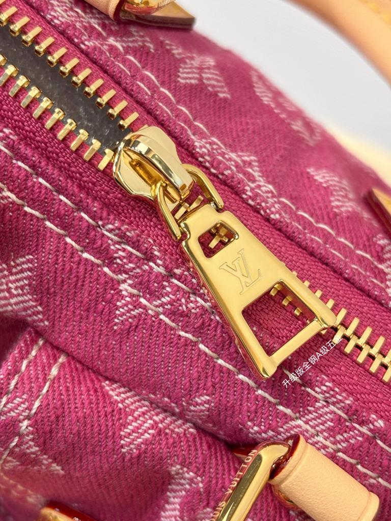 Louis Vuitton Nano Speedy Bag Fuchsia Denim 16cm M27603 view 8