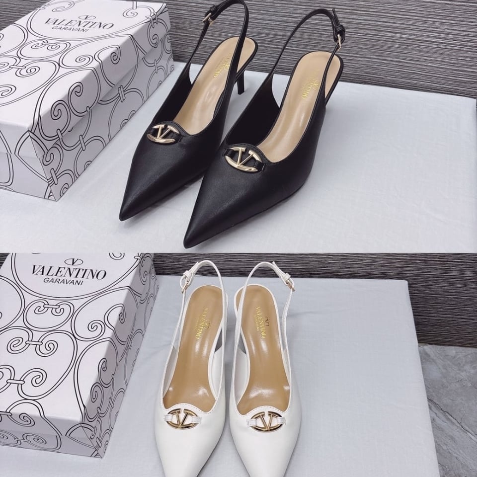 Valentino The Bold Edition Vlogo Slingback Pump 60Mm In Ivory view 12