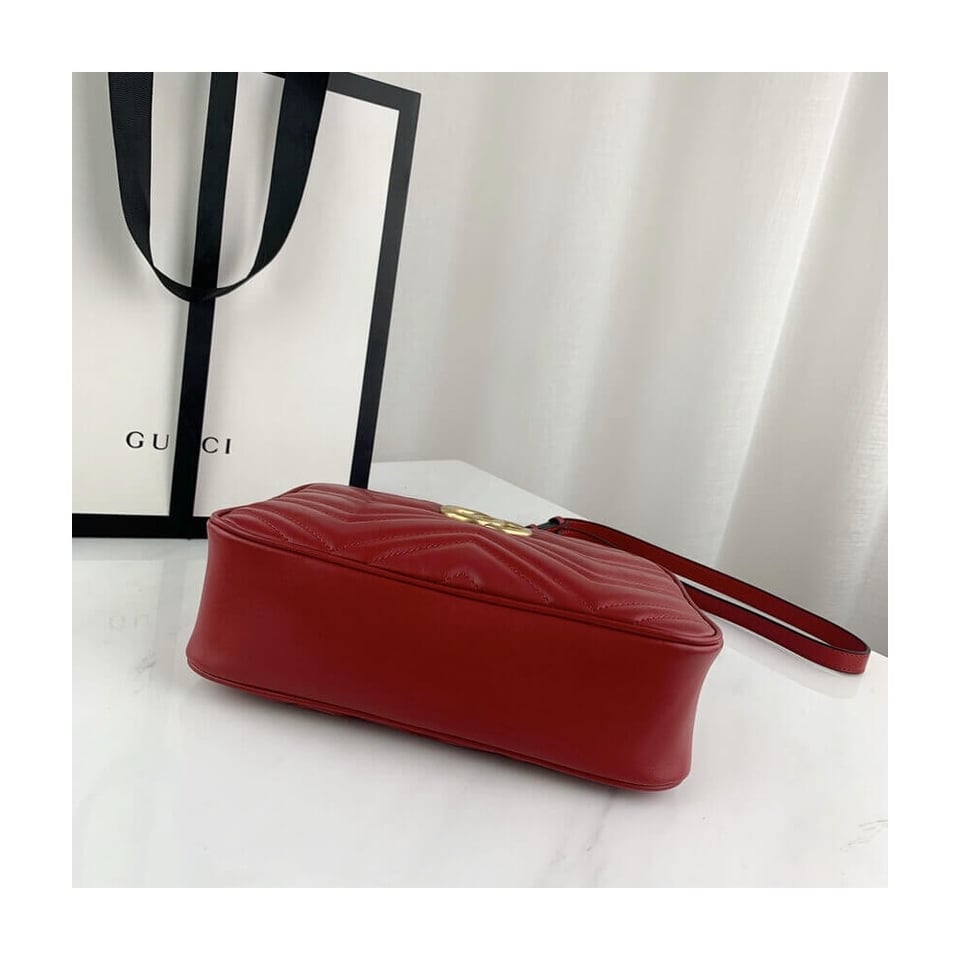 Gucci GG Marmont Small Shoulder Bag Red view 11