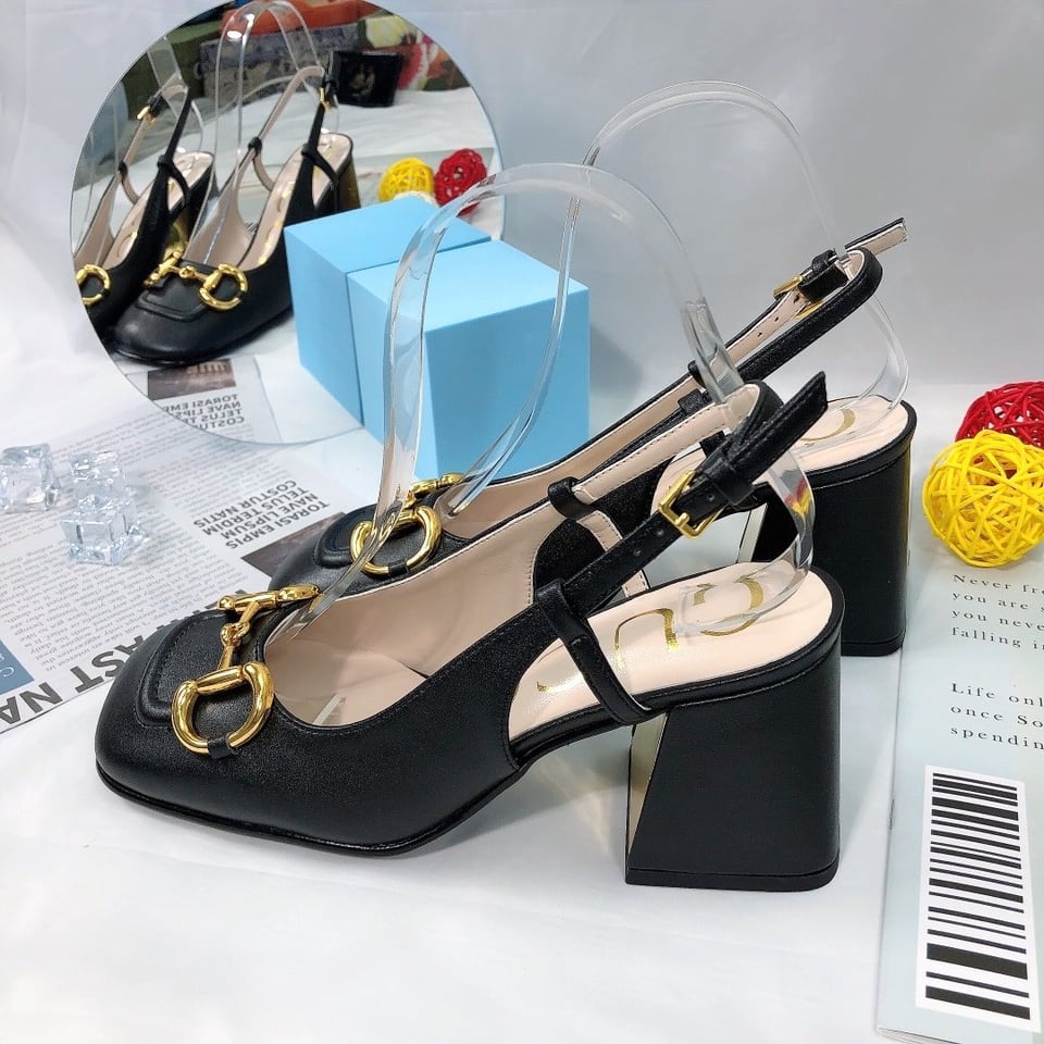 Gucci Women?S Mid Heel Slingback With Horsebit Black view 7