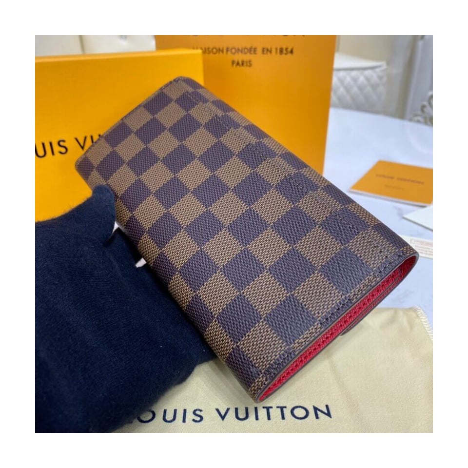 Louis Vuitton Damier Ebene Sarah Wallet Red view 4