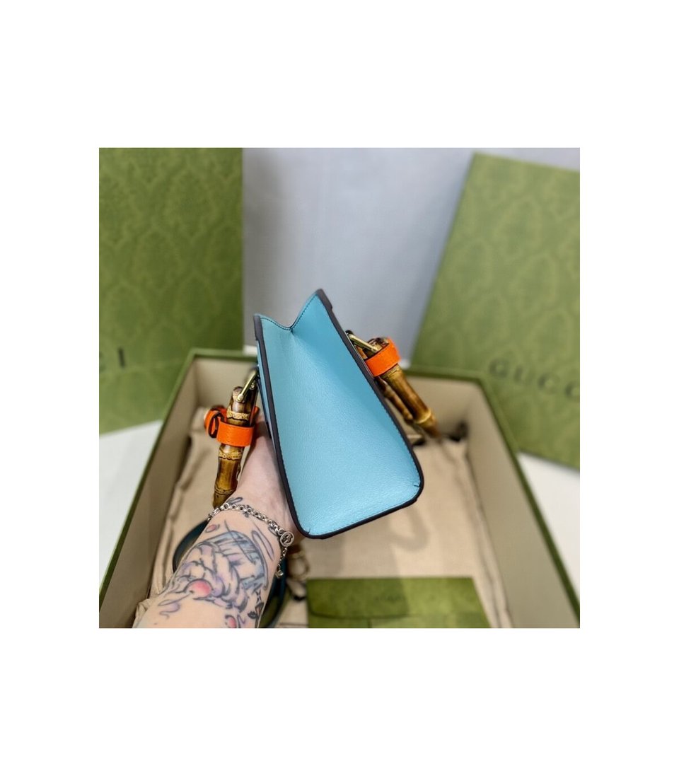 Gucci Diana Mini Tote Bag Light Blue view 15