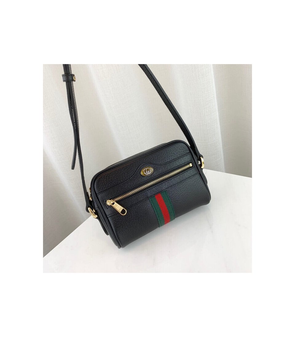 Gucci Ophidia Leather Mini Bag Black view 11
