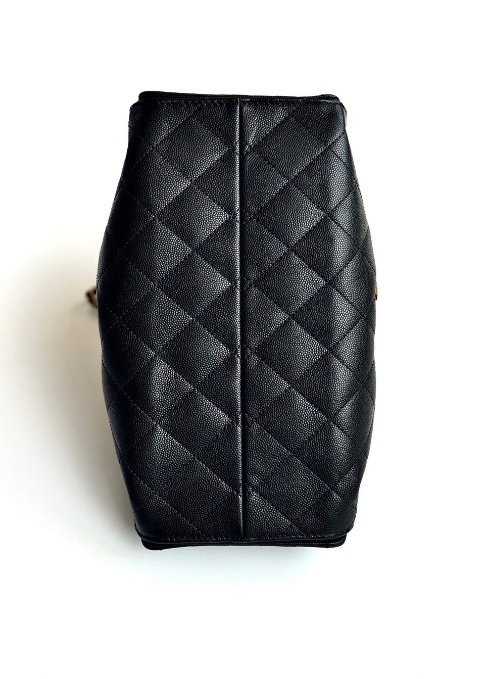 Chanel crossbody bag 25 Medium Handbag Grained Calfskin &amp; Gold-Tone Metal Black 40cm/15.7in view 7
