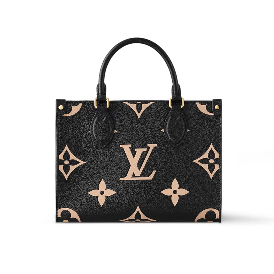 Louis Vuitton OnTheGo PM Bicolor Monogram Empreinte Leather M45659 Black 25cm view 2