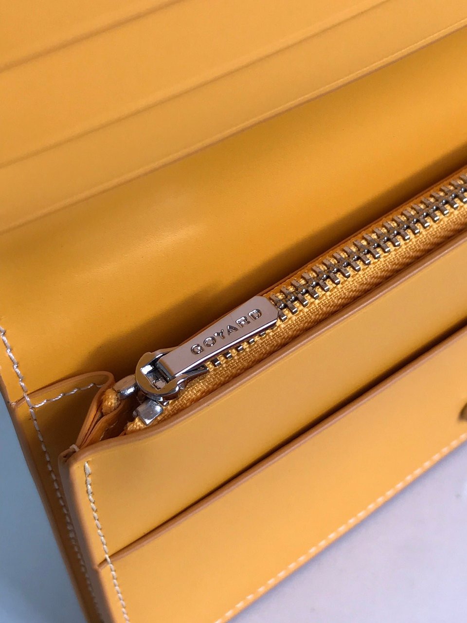 Goyard Richelieu Wallet 19 Cm Yellow Goyardine Canvas view 8