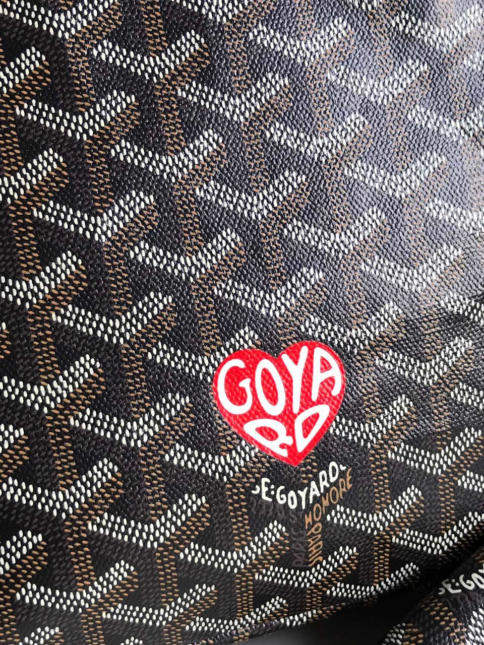 Goyard Hobo Boheme 42Cm Black And Tan Canvas view 7