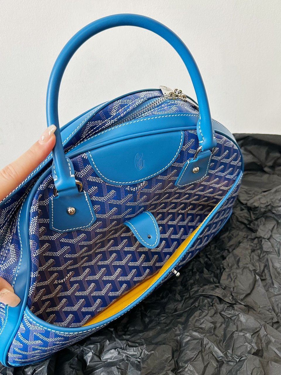 Goyard Goya Bowling Ball Medium Blue Canvas 35cm view 8