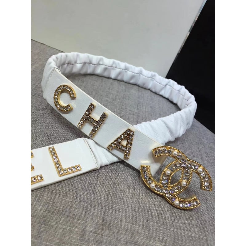 Chanel Lambskin &amp; Gold-Tone Metal Belt 94306 view 4