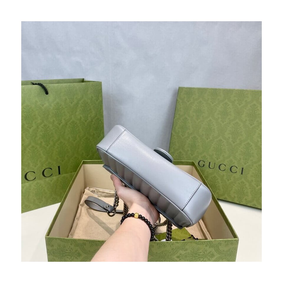 Gucci GG Marmont Mini Shoulder Bag Grey view 16