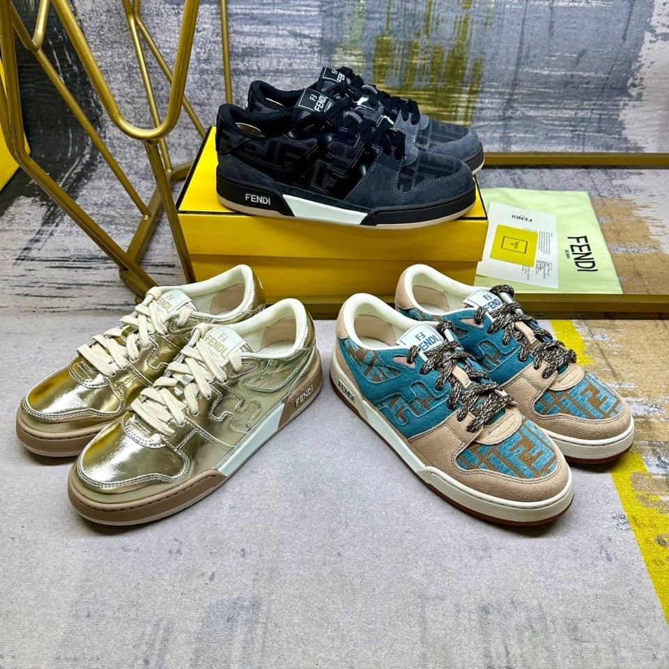 Fendi Match Sneakers Gold view 6