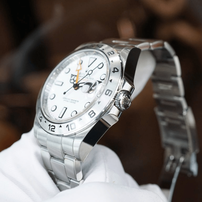 Rolex “Polar” Explorer II 42mm White Dial 216570 WSO view 4