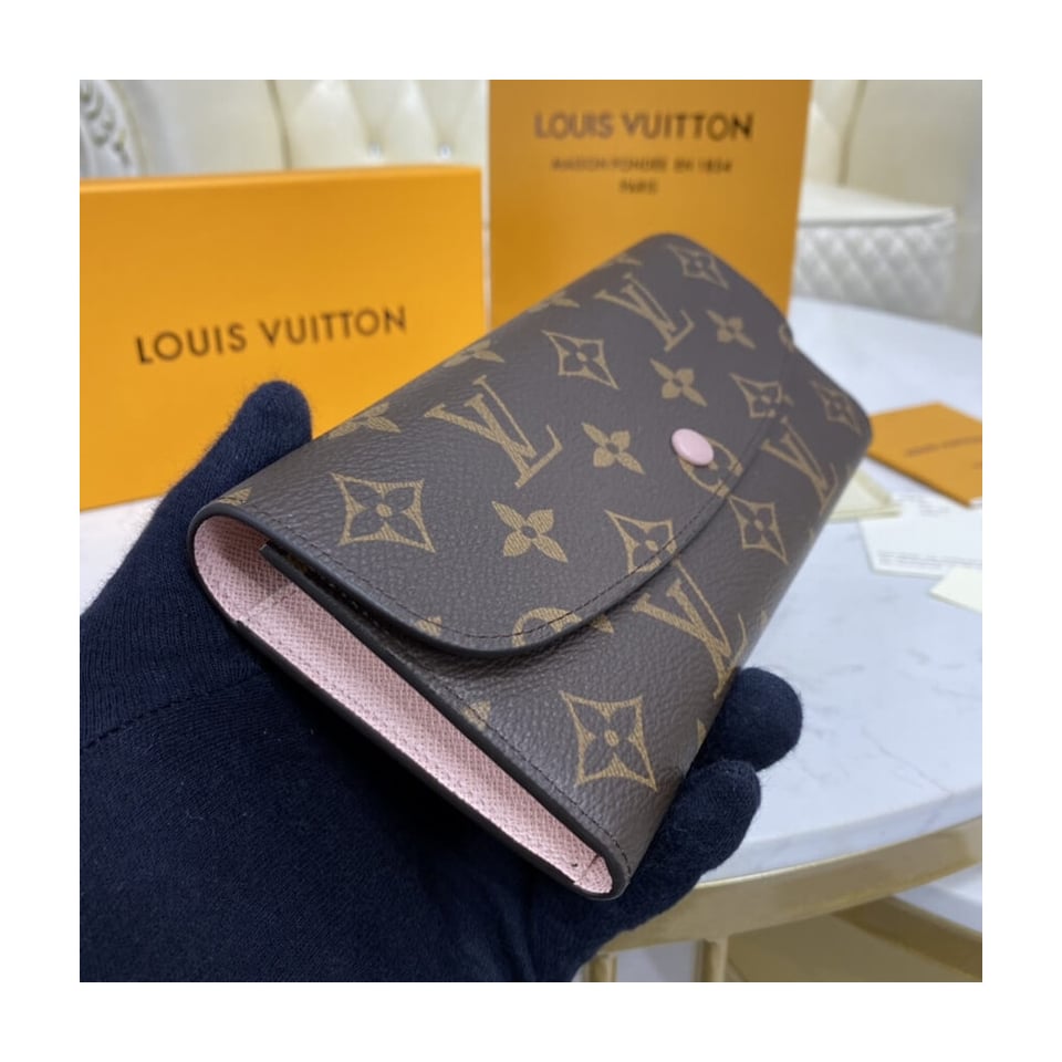 Louis Vuitton Monogram Canvas Emilie Wallet Pink view 4