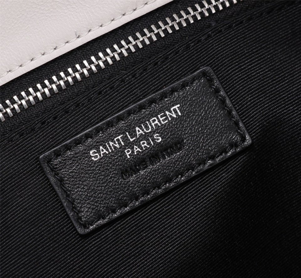 Saint Laurent Loulou Small Chain Bag In Matelasse Y White Silver 29Cm view 10