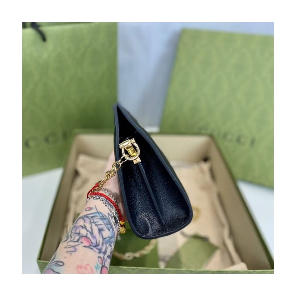 Gucci Ophidia Small Shoulder Bag in Black Leather view 13