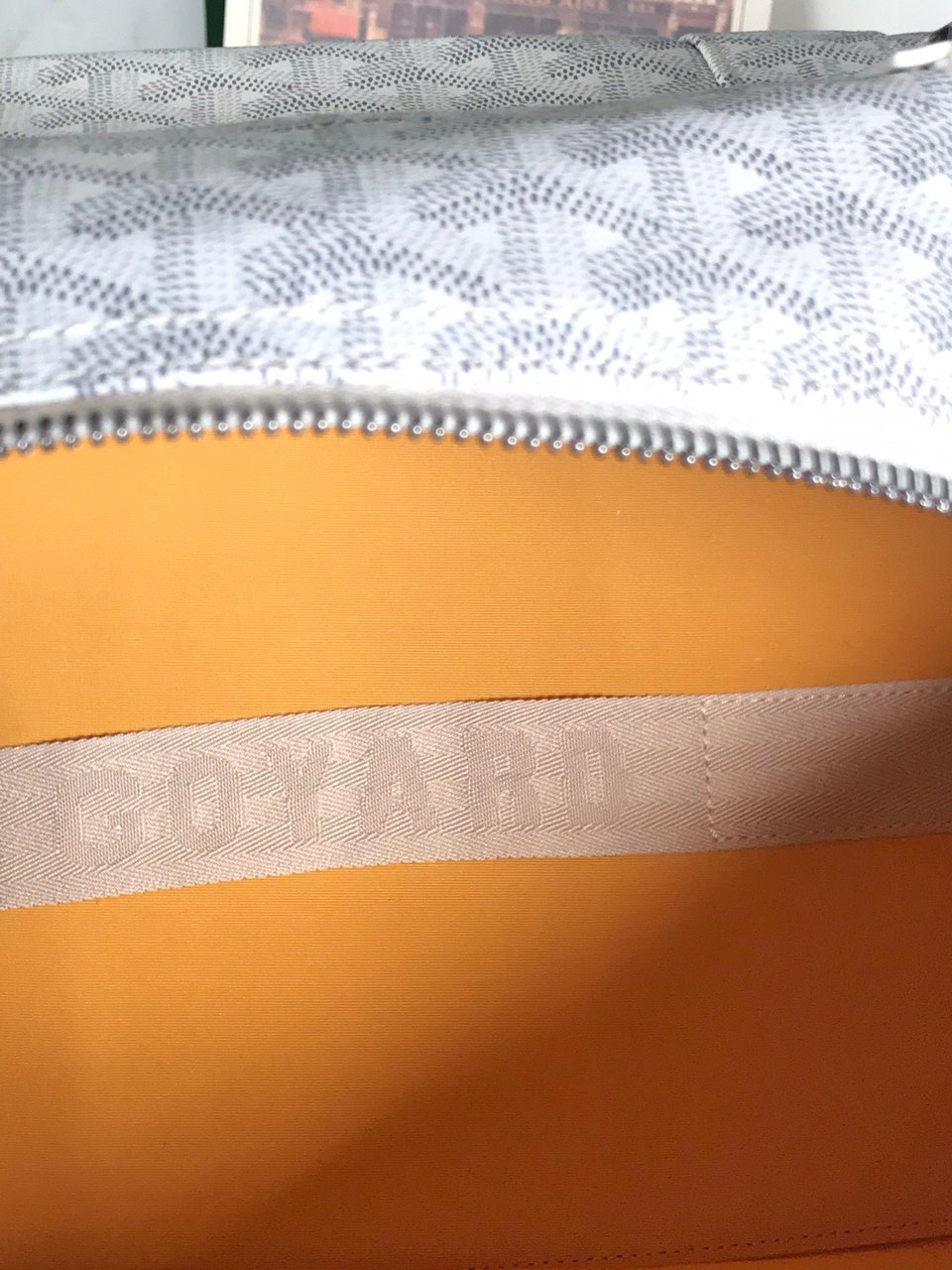 Goyard Boston 50 Bag Cm White Goyardine Canvas And Calfskin Trim view 6
