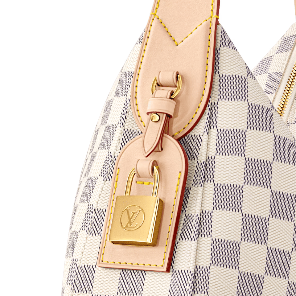 Louis Vuitton Slouchy PM Small Damier Azur Shoulder Bag 33cm/13in N00116 view 6