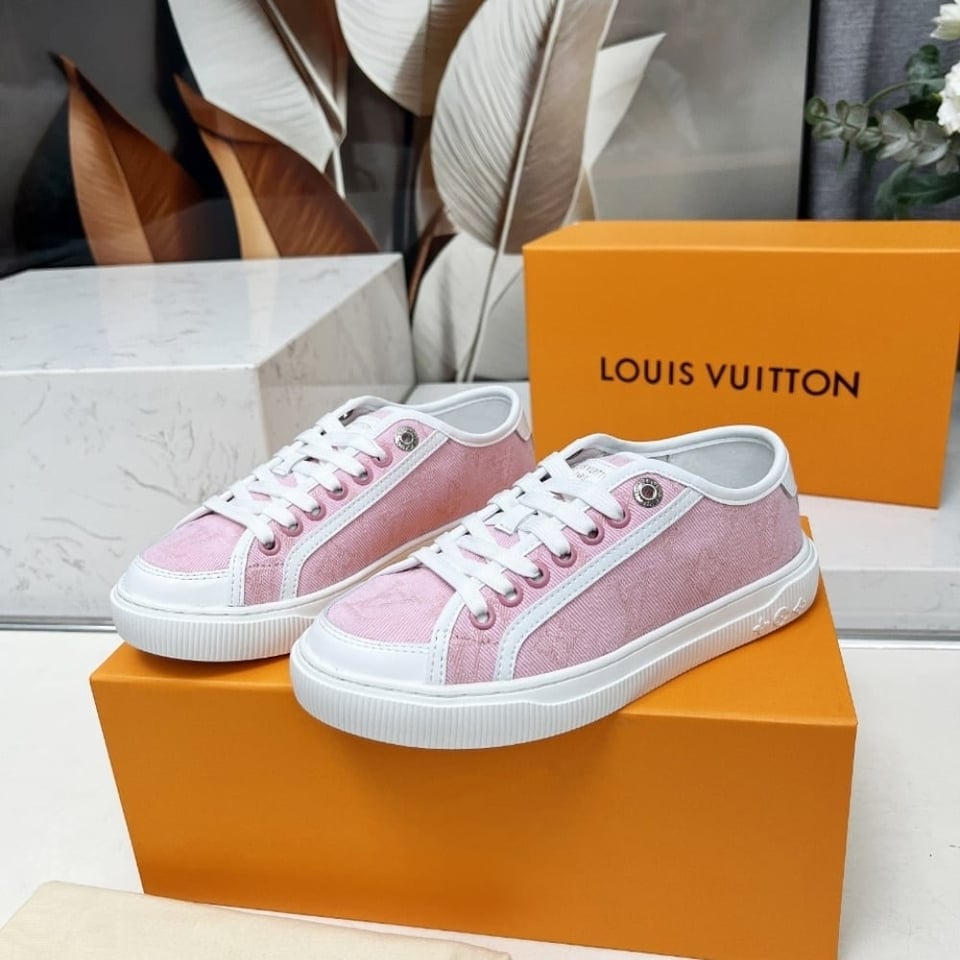 Louis Vuitton Lv Lagoon Sneaker Denim Rose 1Agyfo view 3