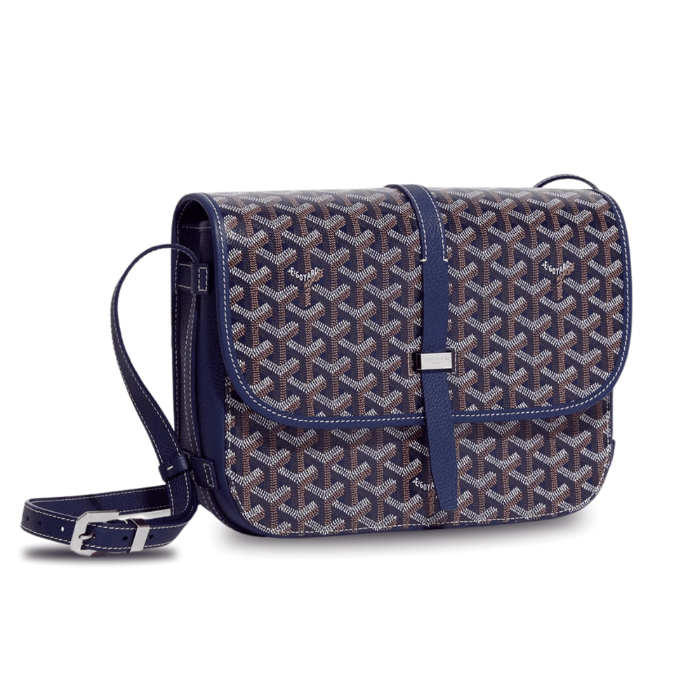 Goyard Belvedere Mm Bag 28Cm Navy Blue Canvas view 2
