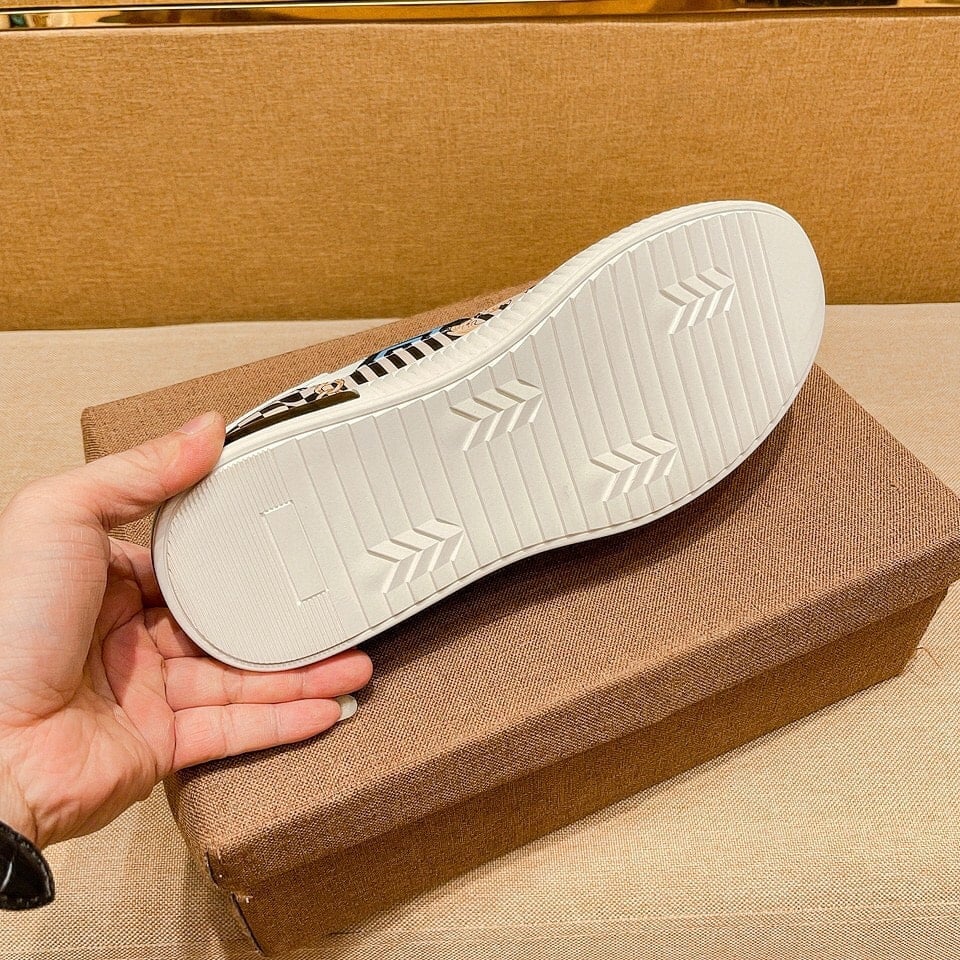 Fendi Domino Fabric Low Sneakers Blue Ff view 5