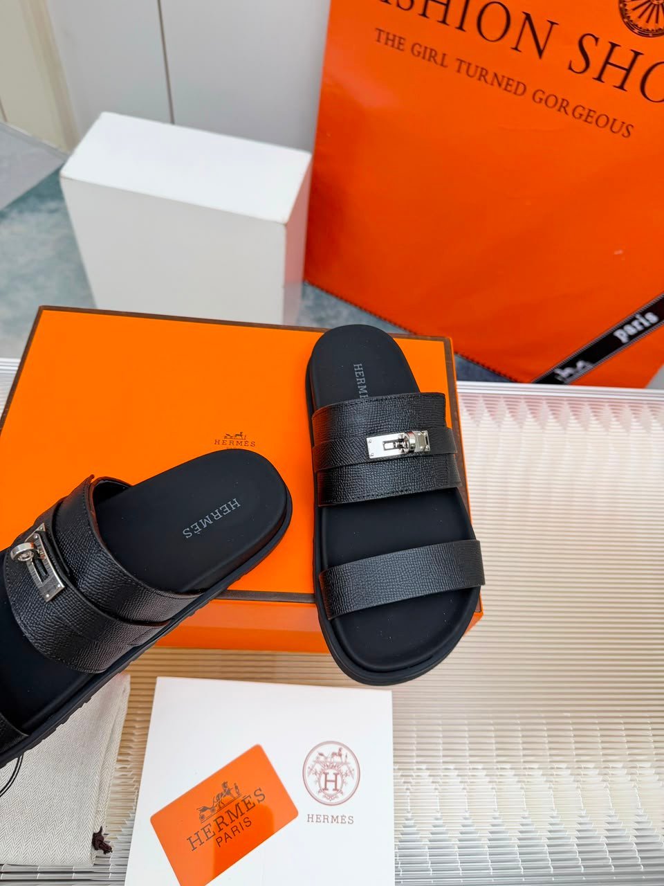Hermes Jackson Sandal Noir Color Calfskin H242949ZH03390 view 5
