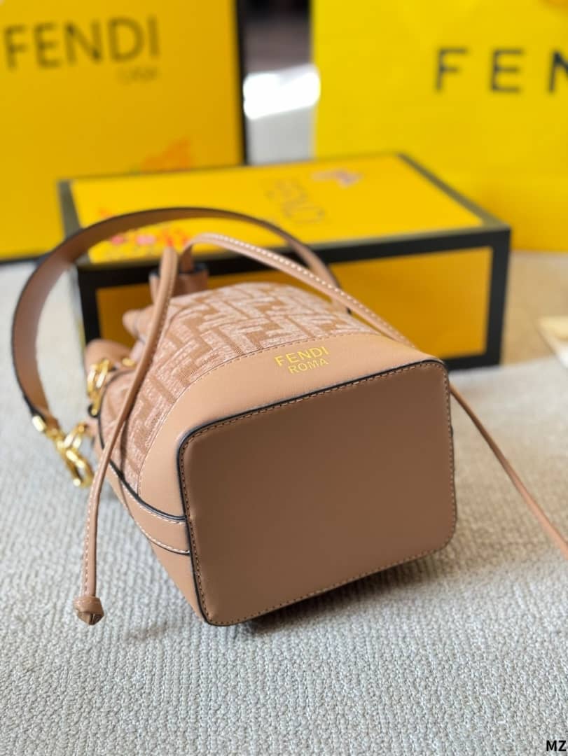 Fendi Mon Tresor Canvas Bag With Ff Embroidery 23Cm view 8
