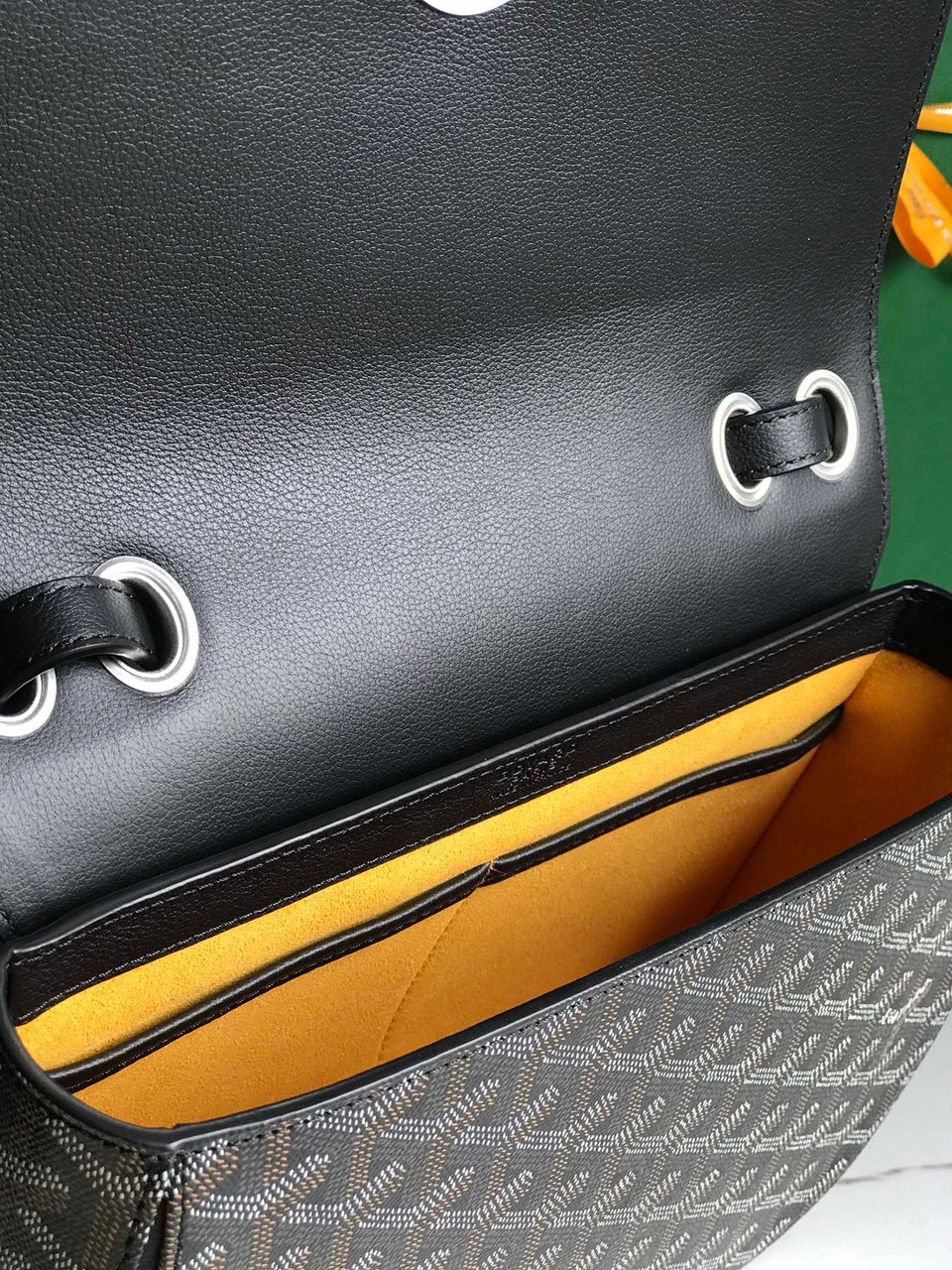 Goyard 233 Bag 25 Cm Black Calfskin And Goyardine Canvas view 4