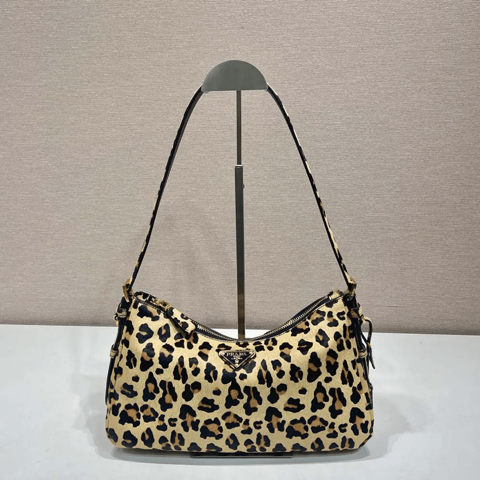 Prada Leopard Luxe Shoulder Bag 31cm view 4