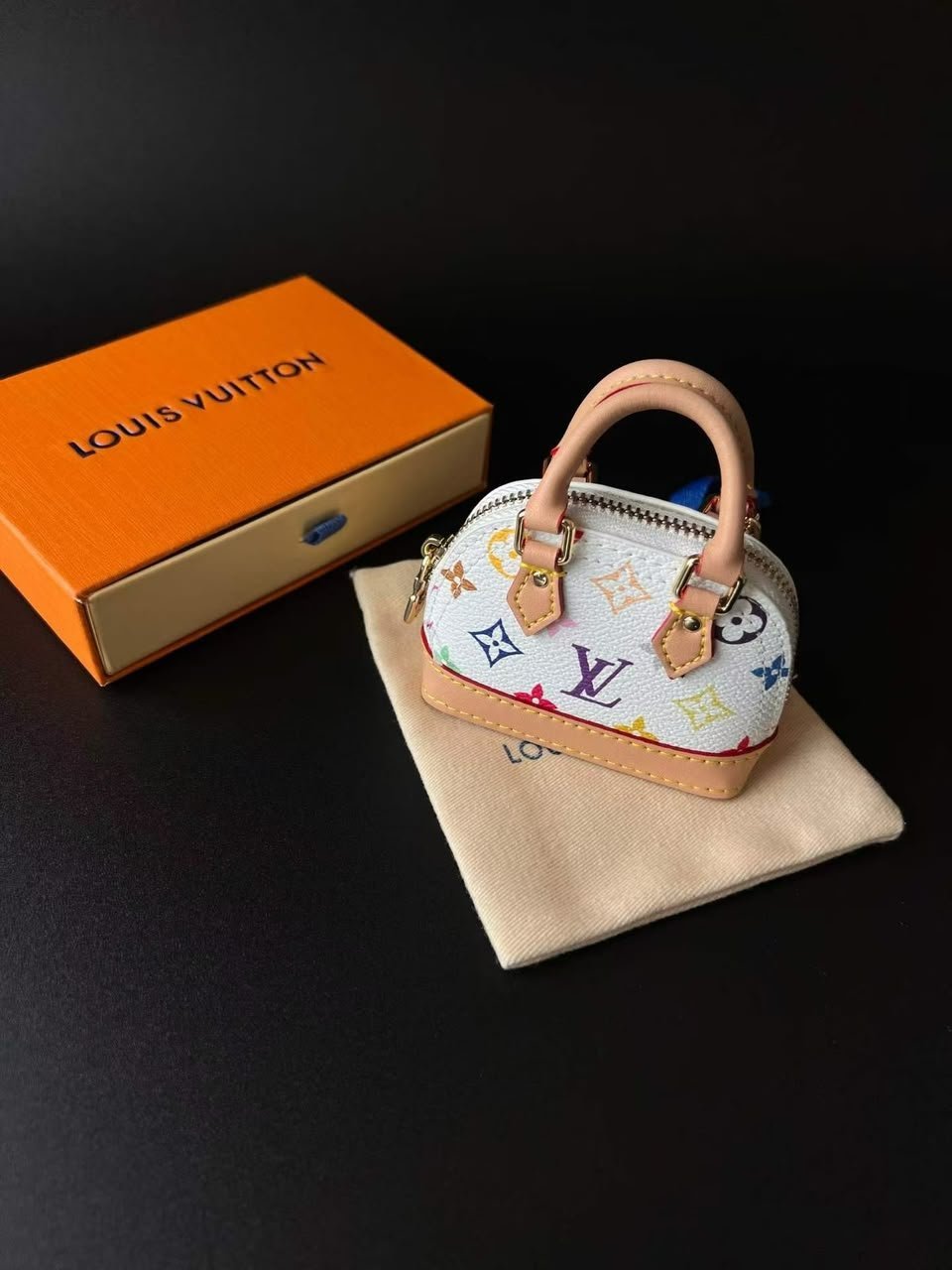 Louis Vuitton Alma Monogram Multicolor LV x™ Microphone Accessories 9cm/3.5in White M02458 view 2