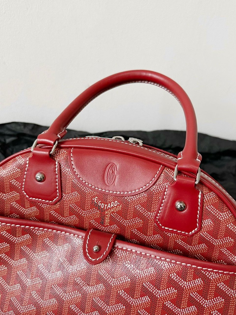 Goyard Goya Bowling Ball Small Red Canvas 27cm view 7