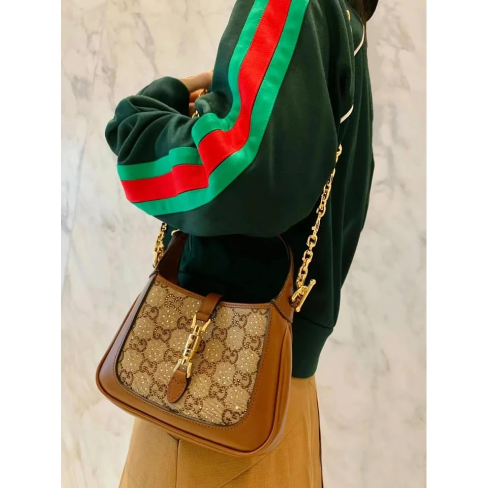 Gucci Jackie 1961 Crystal GG Mini Shoulder Bag 19cm view 7
