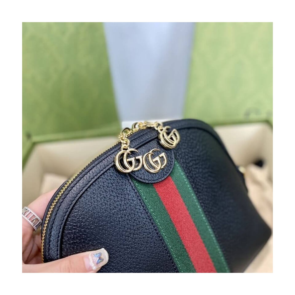 Gucci Ophidia Small Shoulder Bag in Black Leather view 10